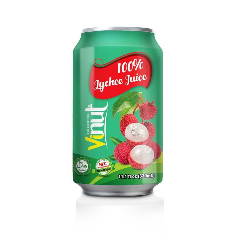 VINUT 100 % ličių sultys, 11.1 fl oz (330 mL) skardinė