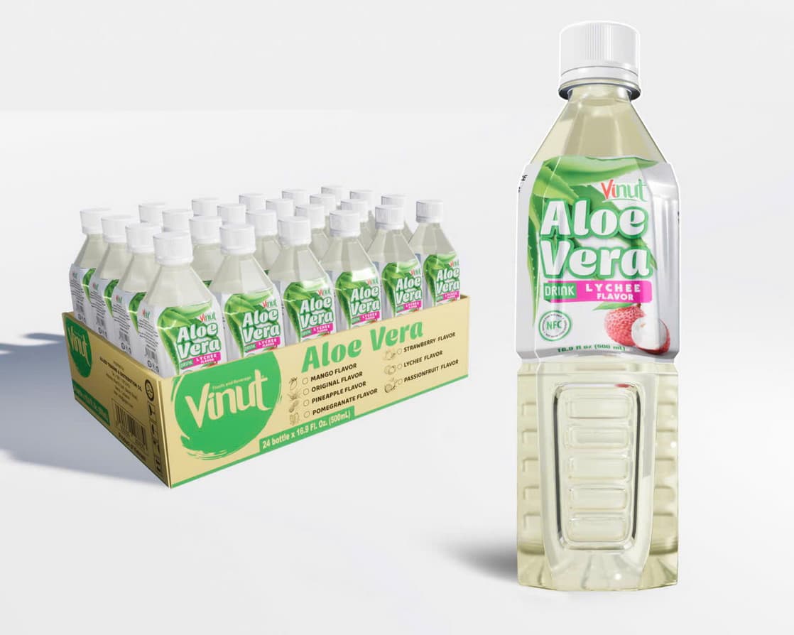 VINUT Ličių skonio alavijų gėrimas 500ml