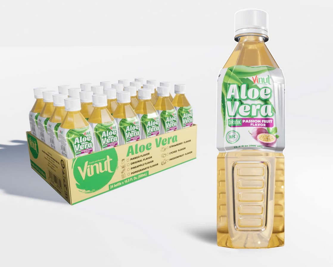 VINUT Pasiflorų skonio alavijų gėrimas 500ml
