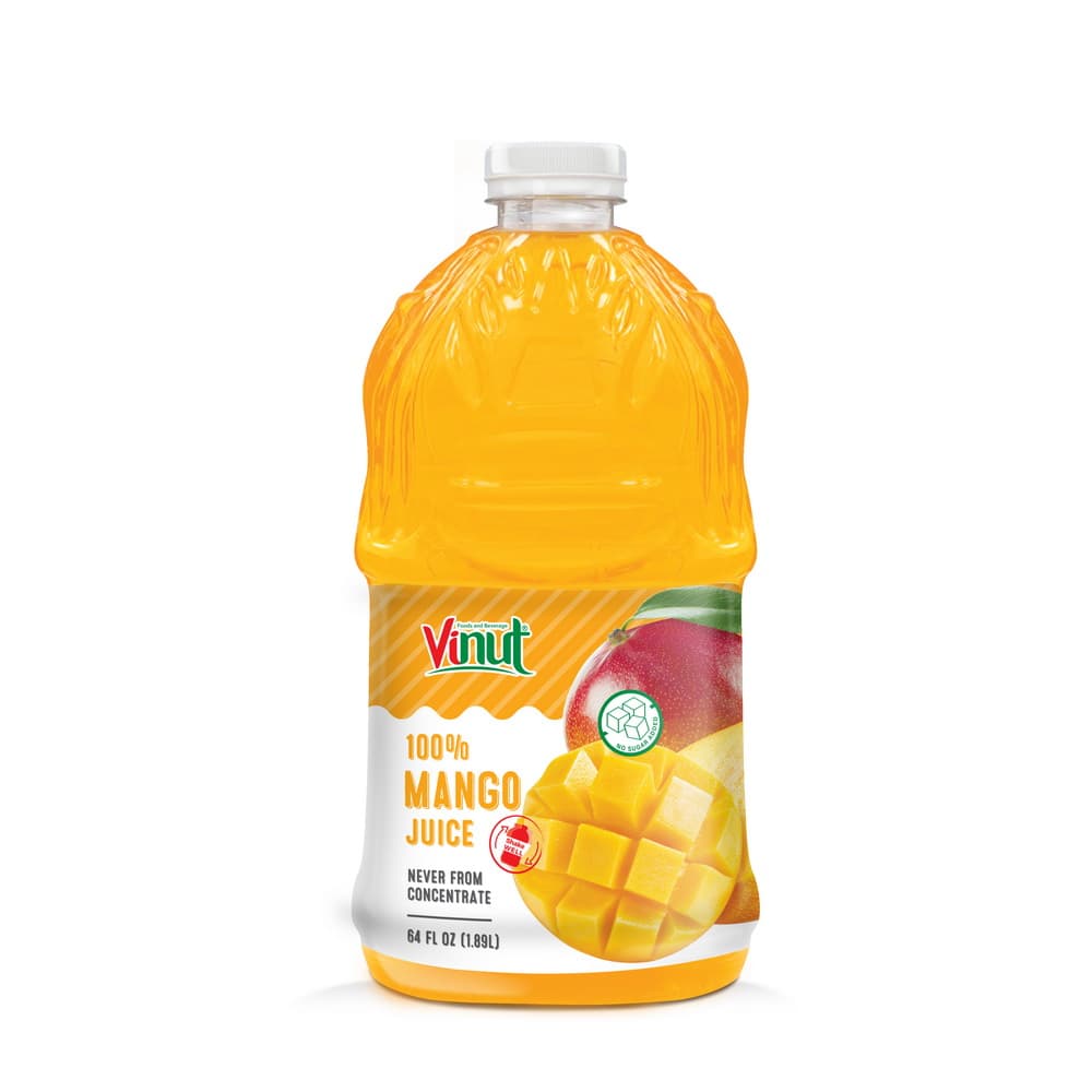 VINUT 100 % mangų sultys, ne iš koncentrato, PET butelyje, 64 fl oz 1,89 L