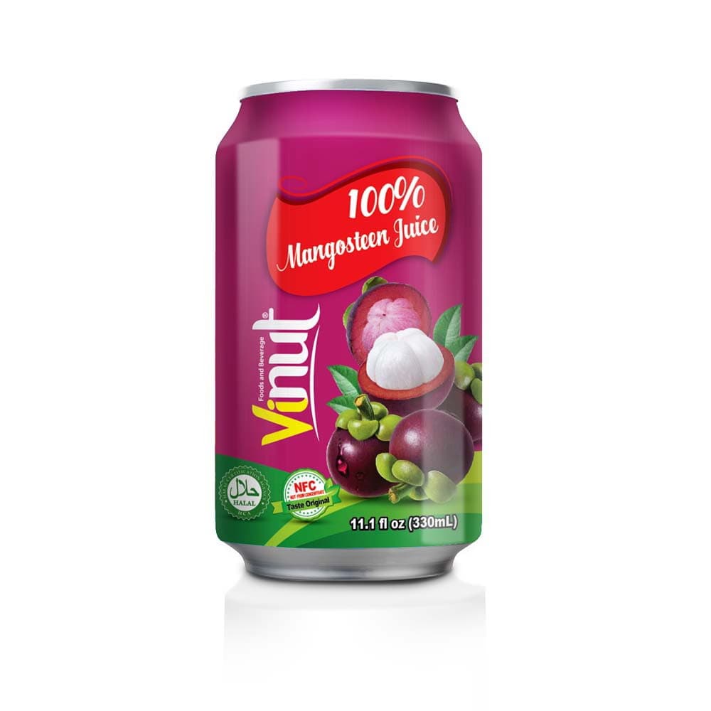 VINUT 100 % mangostanų sultys, 11.1 fl oz (330 mL) skardinė