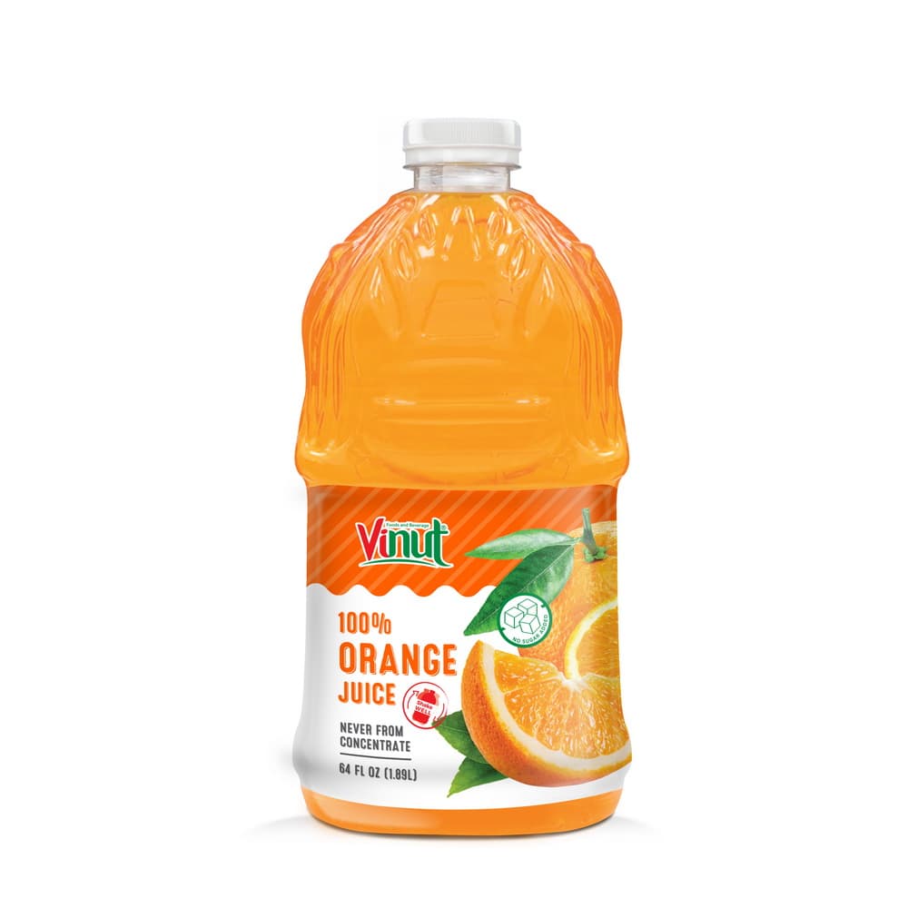 VINUT 100 % apelsinų sultys, ne iš koncentrato, PET butelyje, 64 fl oz 1,89 L