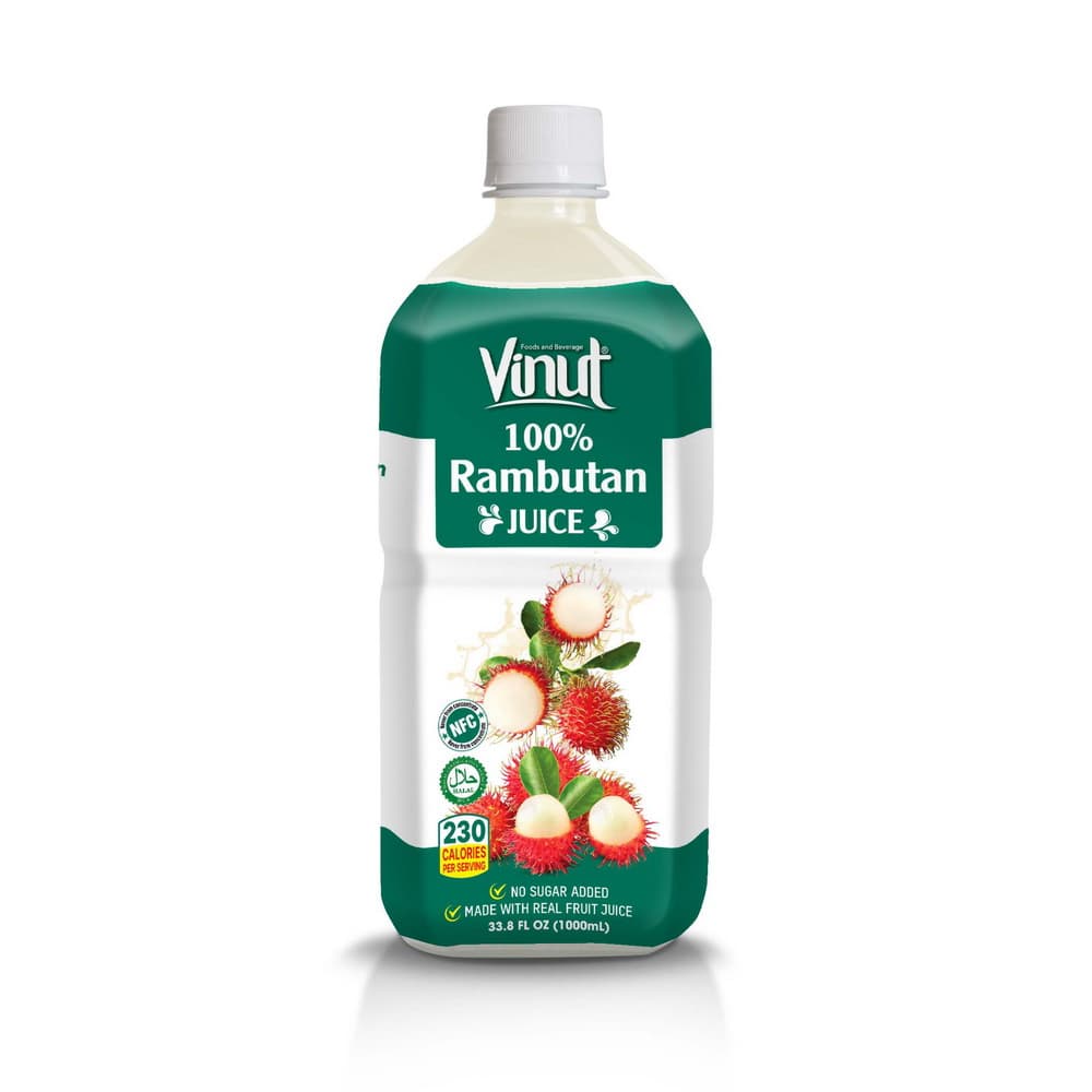 VINUT 100 % rambutanų sultys, NFC, be pridėtinio cukraus, PET butelyje, 33.8 fl oz 1000 mL