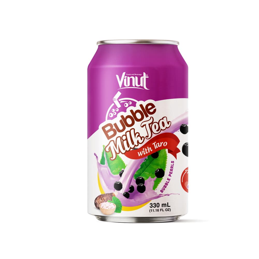 VINUT Burbulinė pieniška arbata su taro, Skardinė, 11.16 fl oz 330 mL