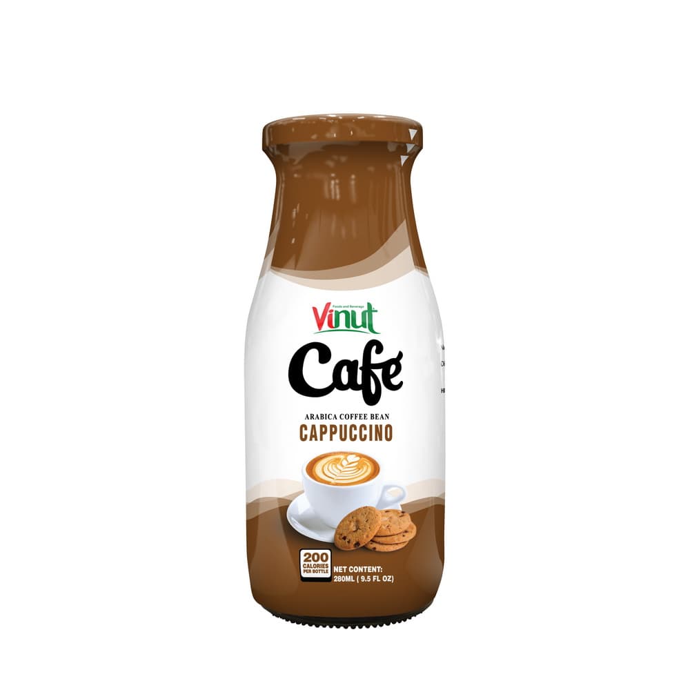 VINUT Café Cappuccino kavos gėrimas, Arabikos pupelės, buteliukas, 9.5 fl oz 280 mL