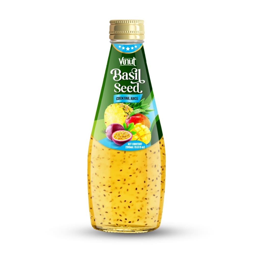 VINUT Vaisių kokteilio skonio bazilikų sėklų gėrimas, 9.8 fl oz (290 mL)