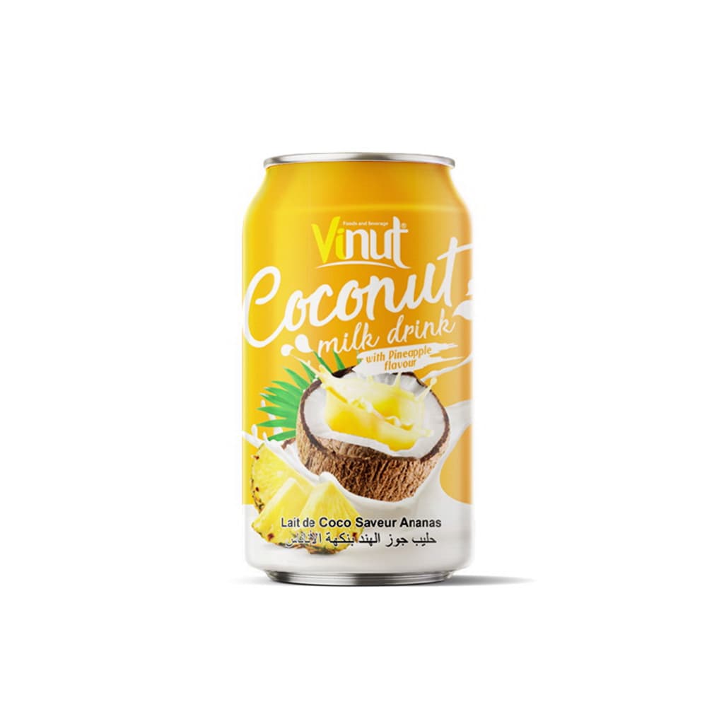 VINUT Ananasų skonio kokosų pieno gėrimas, 330 mL skardinė