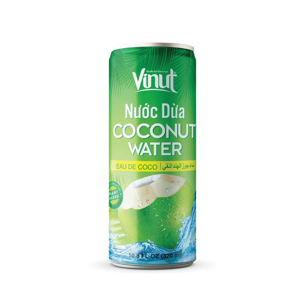 VINUT augalinis kokosų vanduo, skardinė, 10.8 fl oz 320 mL