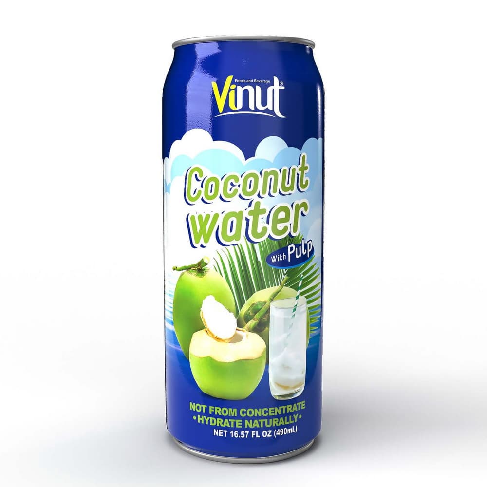 VINUT kokosų vanduo su minkštimu, skardinė, 16.57 fl oz 490 ml