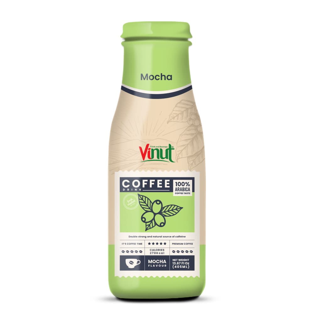 VINUT Kavos gėrimas 100 % arabika, moka skonio, buteliukas, 13.87 fl oz 405 mL
