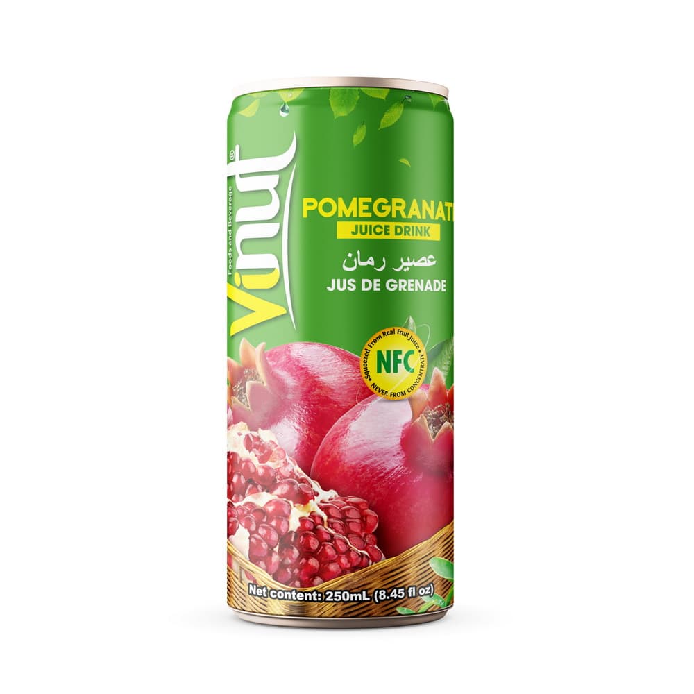 Vinut Pomegranate Juice Drink, NFC, Slim Can, 8.45 fl oz 250 mL