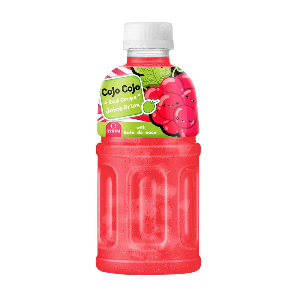 Vinut Red Grape Juice Drink, With Nata De Coco, PET Bottle, (320 mL)