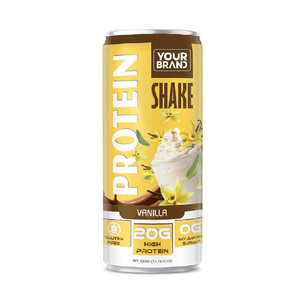 VINUT Vanilės skonio baltymų kokteilis, 20 g baltymų, be pridėtinio cukraus, 330 mL