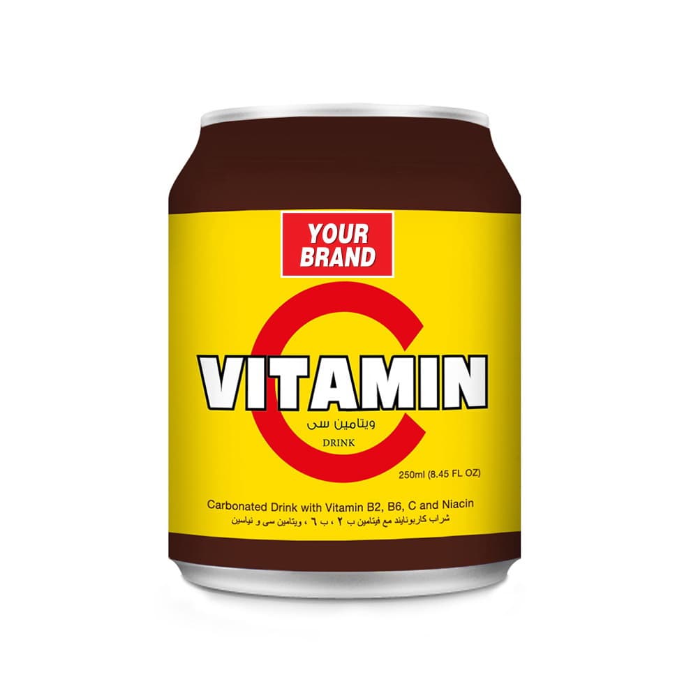 VINUT Gazuotas gėrimas su vitaminu C, vitaminais B2, B6, C ir niacinu, žema skardinė, 8.45 fl oz (250 ml)